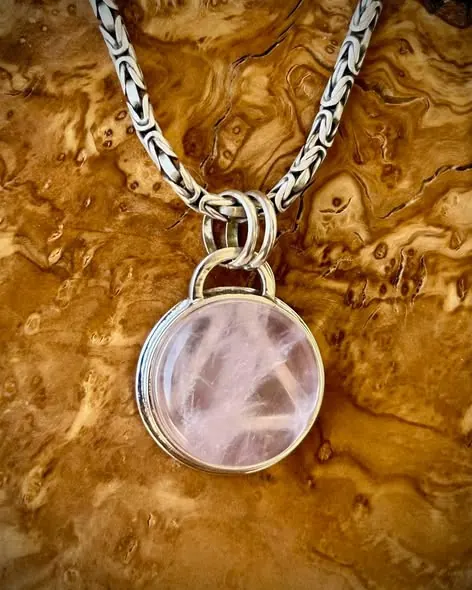 Rose quartz recovery pendant