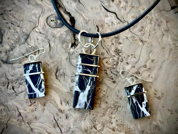 White Buffalo lightning turquoise SET